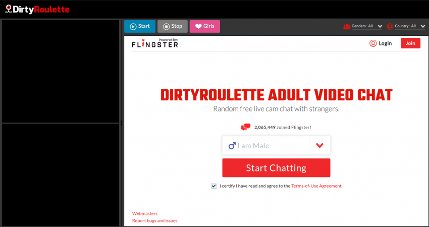 dirtyroulette.com screenshot